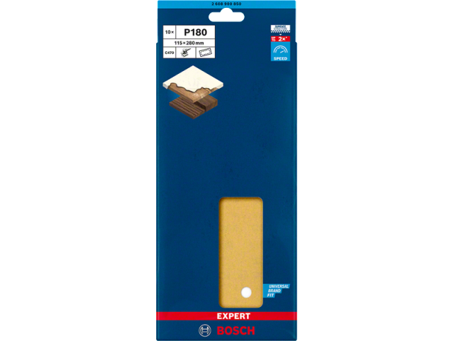 EXPERT C470 brusni papir s 14 luknjami za ekscentrične brusilnike, Dimenzije: 115x280mm, Zrnatost: 180, 2608900850